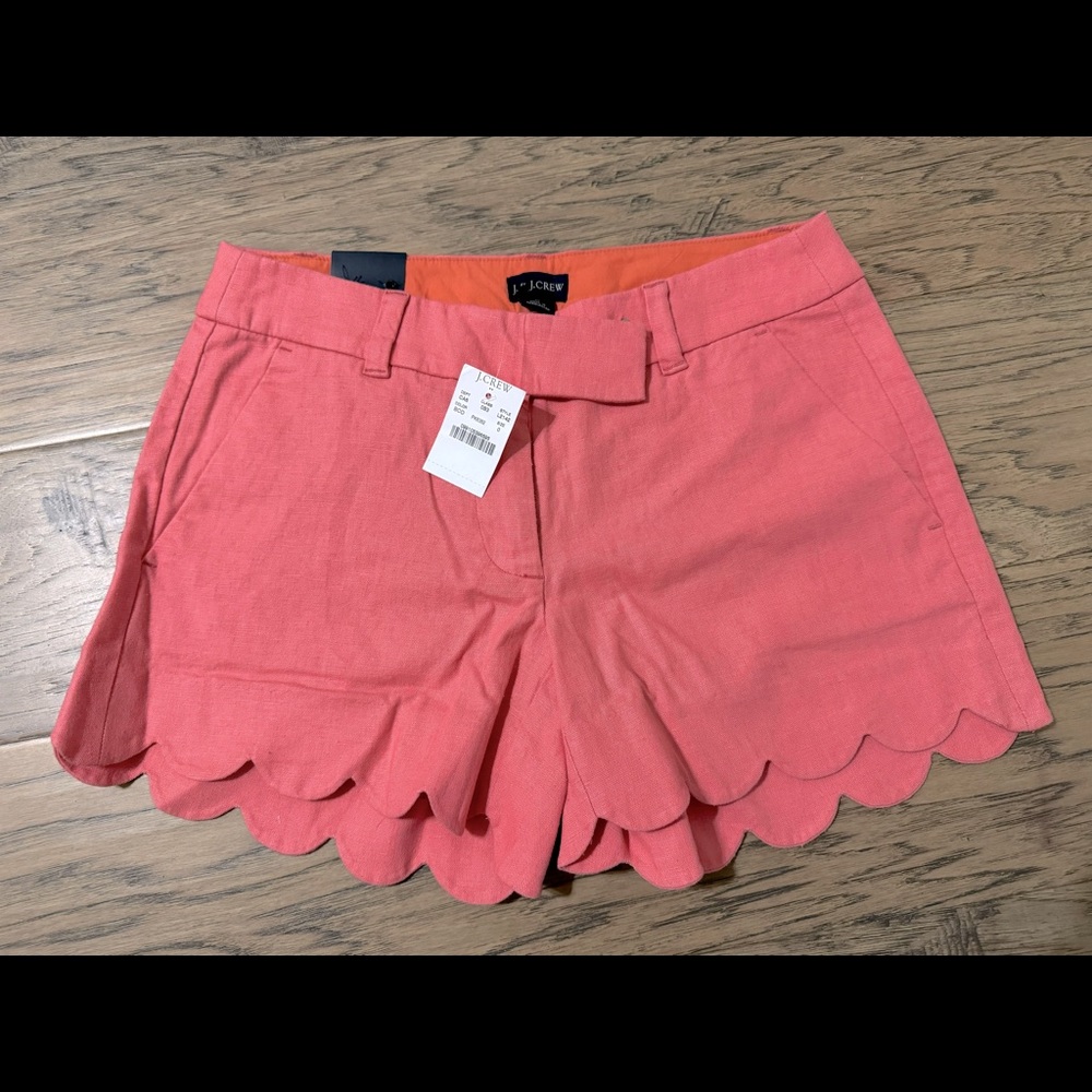 Women’s J Crew 4” Scallop Hem Shorts